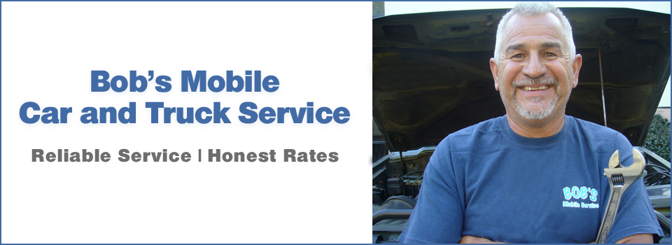 Bob's Mobile Car and Truck Service site banner and photo of Bob